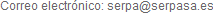 Imagen con la direcci�n de email de Serpa.